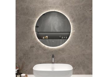 BP round wall mirror, 50 cm, LED
