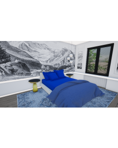 Mattress protector anti-allergenic, Cobalt blue