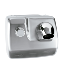 Haardroger drukknop RVS look