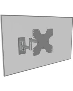 Muurbeugel geborsteld aluminium, draaibaar