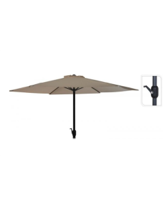 KM parasol 3meter Taupe met draaihendel