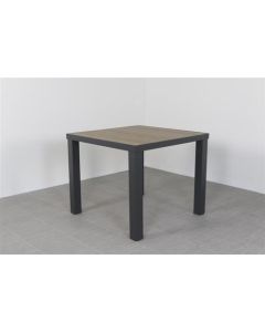 MD Premium Tuintafel Houtlook alu 90x90