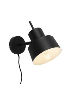 Retro wandlamp zwart , E27