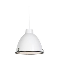 Industriële hanglamp wit 38 cm dimbaar