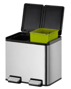 Pedaalemmer recycling splitted 15+15 liter