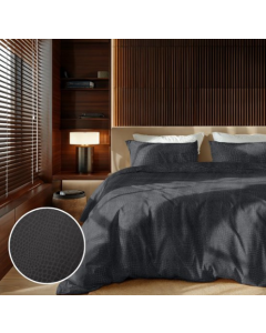 Dekbedovertrekset 140x200/220cm + 1* 60x70cm Croco Antraciet