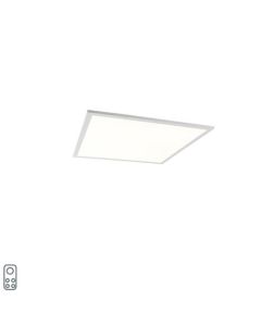 Plafondlamp staal 60cm incl LED met afstandsbediening Staal
