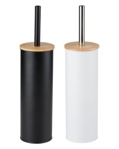 Toiletborstel met Houder Zwart en Wit