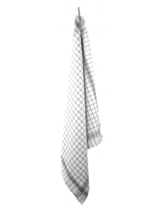 Theedoek ruit zwart 70x70 cm