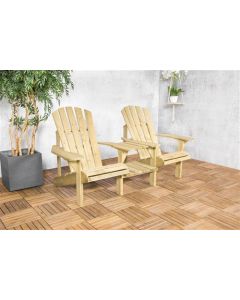 Tuinbank - 2 persoons - Naturel