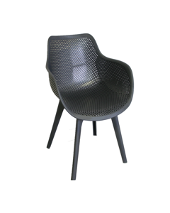 Tuinstoel Amaryllis kunststof antraciet