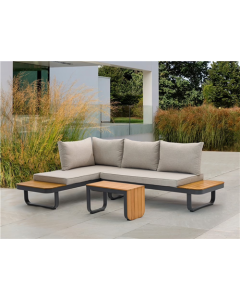 Multifunctionele loungeset Chrysan met taupe kussens