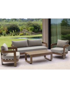 Loungeset  Begonia aluminium met houtlook