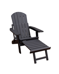 Loungestoel Ranonkel Zwart met voetbankje