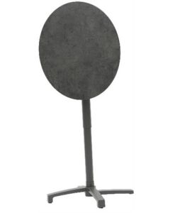 Opklapbare tafel antraciet Ø 70 cm in hoogte verstelbaar