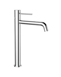 BP wastafelkraan verhoogd, chroom, vaste uitloop, rond