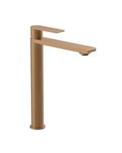 BP wastafelkraan verhoogd, koper geborsteld, klassiek
