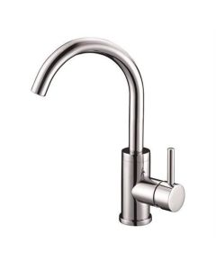 Chroom kleur wastafelkraan met draaibare uitloop