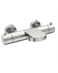 BP thermostatische badkraan, cooltouch, RVS look, rond