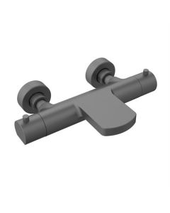 BP thermostatische badkraan, cooltouch, gunmetal grijs, rond