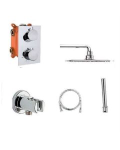 BP inbouw regendoucheset chroom, handdouche