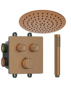 BP inbouw regendoucheset koper geborsteld