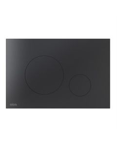 BP bedieningsplaat, mat zwart, ronde knoppen