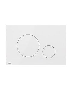 BP bedieningsplaat, metaal wit, ronde knoppen