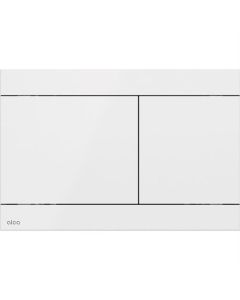 BP bedieningsplaat, metaal wit, rechthoekige knoppen, groot