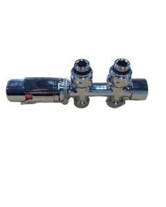 BP thermostatisch onderblok tbv radiator, Chroom