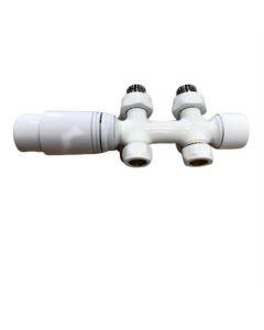 BP thermostatisch onderblok tbv radiator, Mat wit