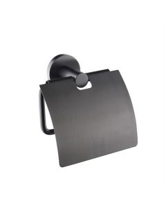 BP closetrolhouder met klep, gunmetal licht grijs