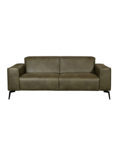 Bank Saskia 2.5 zits eco-leer olijfgroen