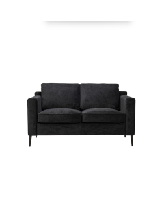 Bank Amy 2-zits zwart polyester