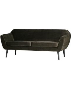 Sofa 187 cm fluweel warm groen