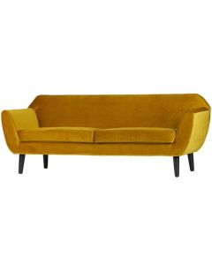 Sofa 187 cm fluweel oker