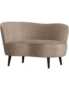 Fara lounge fauteuil links fluweel khaki