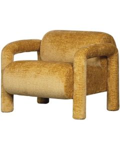 Kenny fauteuil in grove textuur goud/geel