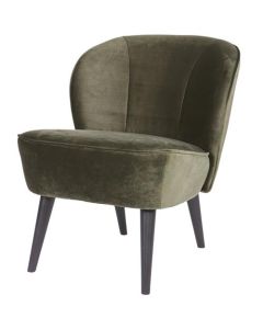 Tara fauteuil fluweel warm groen