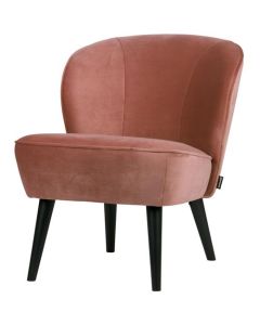 Tara fauteuil fluweel oud roze