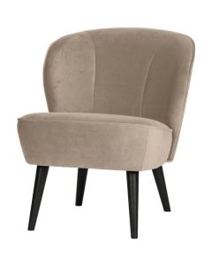 Tara fauteuil fluweel khaki
