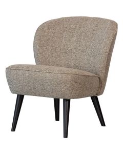 Fauteuil Kristel geweven stof naturel melange