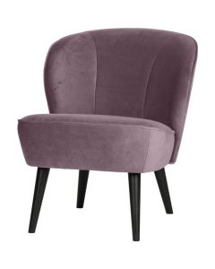Fauteuil Kristel fluweel warm lila