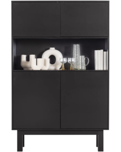 Grenen kast afgewerkt in de kleur zwart