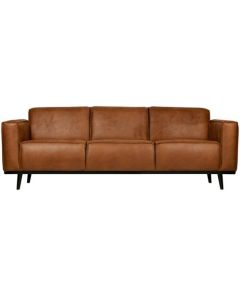 3-zits Bank Houston - 230 cm Lederlook Cognac