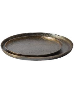 Set van 2 Dienbladen Lincoln - Metaal Antique Brass