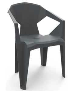 Mallorca stapelbare stoel Dark Grey kunststof (á 30 stuks)