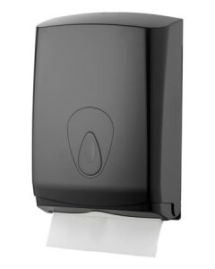 Handdoekdispenser midi kunststof zwart