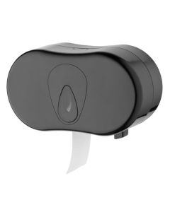 Toiletroldispenser 2rols kunststof zwart