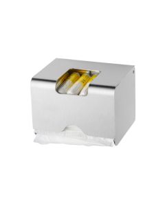 Tampon- en maandverbanddispenser compact RVS